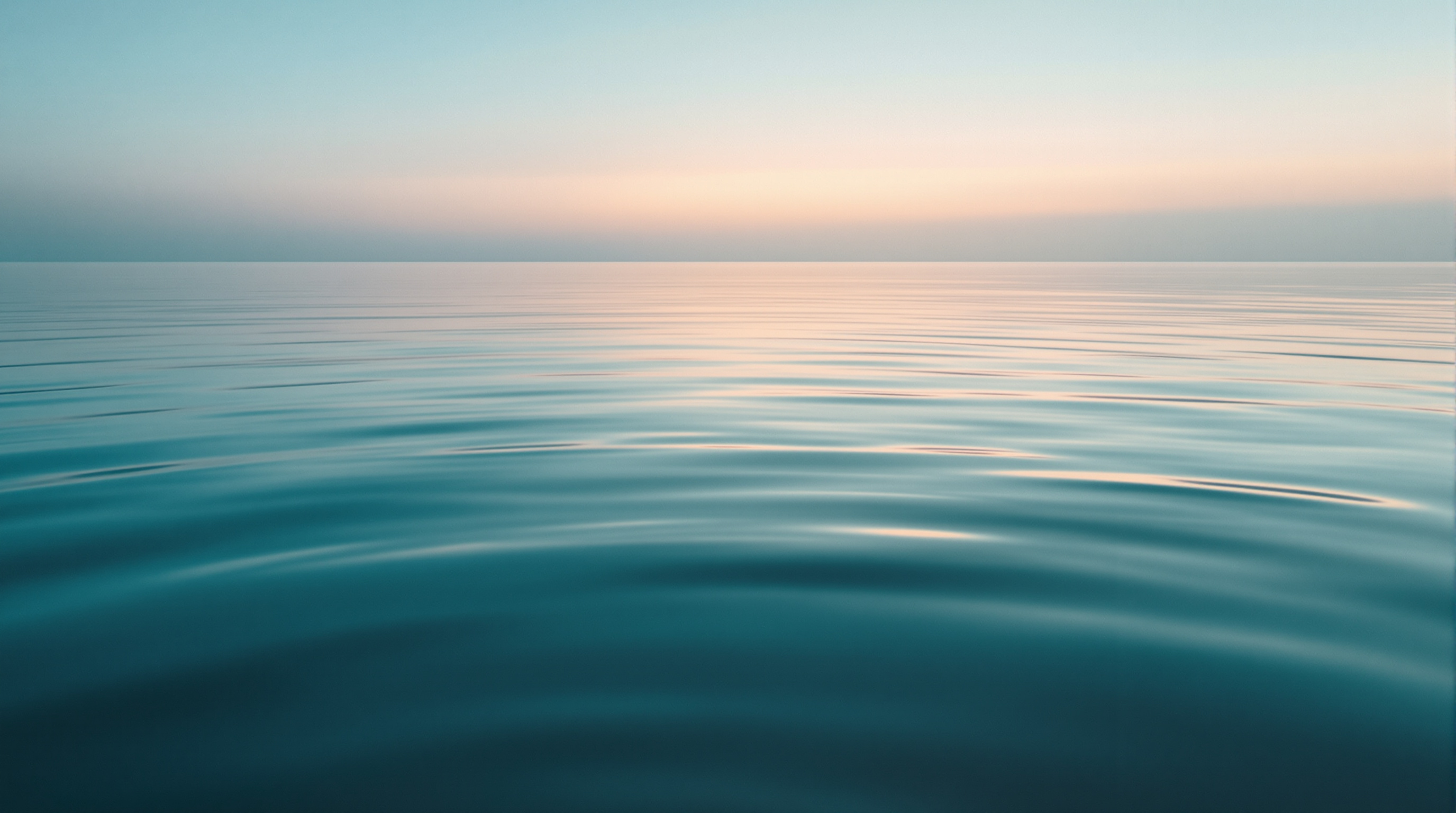 Calm still water at dusk, a sense of tension settling into stillness